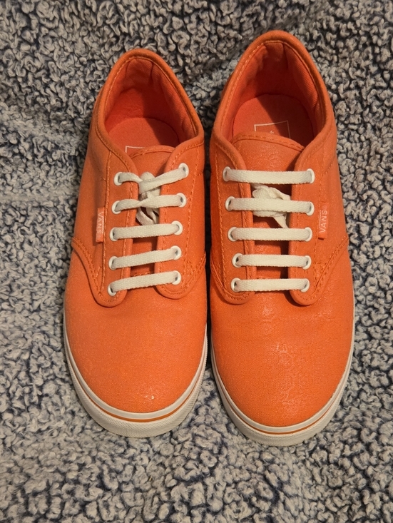 Vans Shoes - Vans Orange Low-Top Canvas Sneakers with White Laces